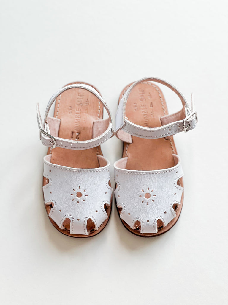 Rio Sandal | White Leather | Waffle Sole