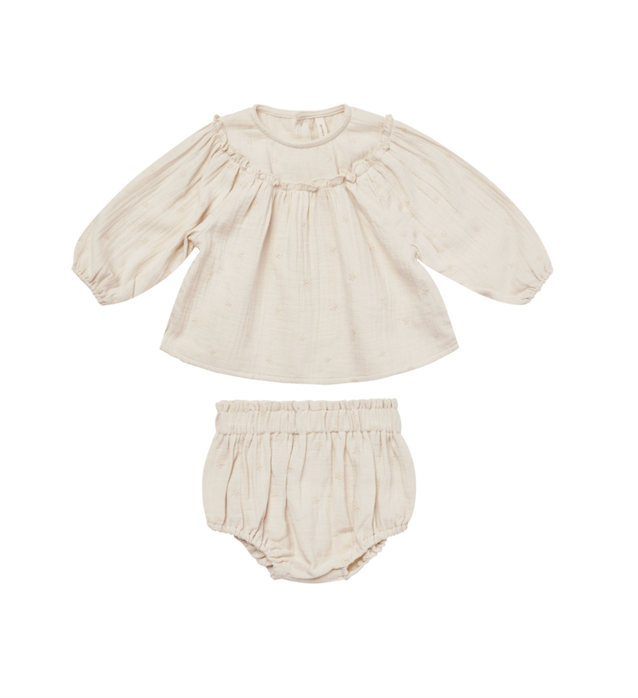 Blouse + Bloomer Set | Daisy Embroidery