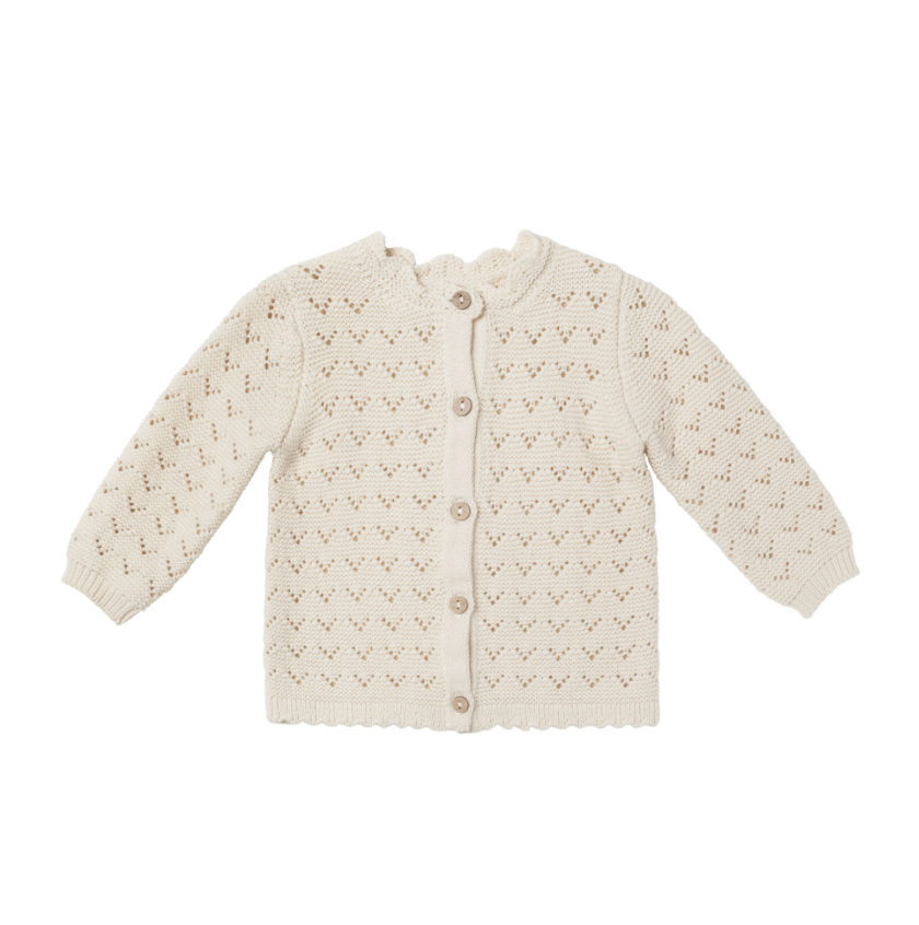 Scallop Cardigan | Natural