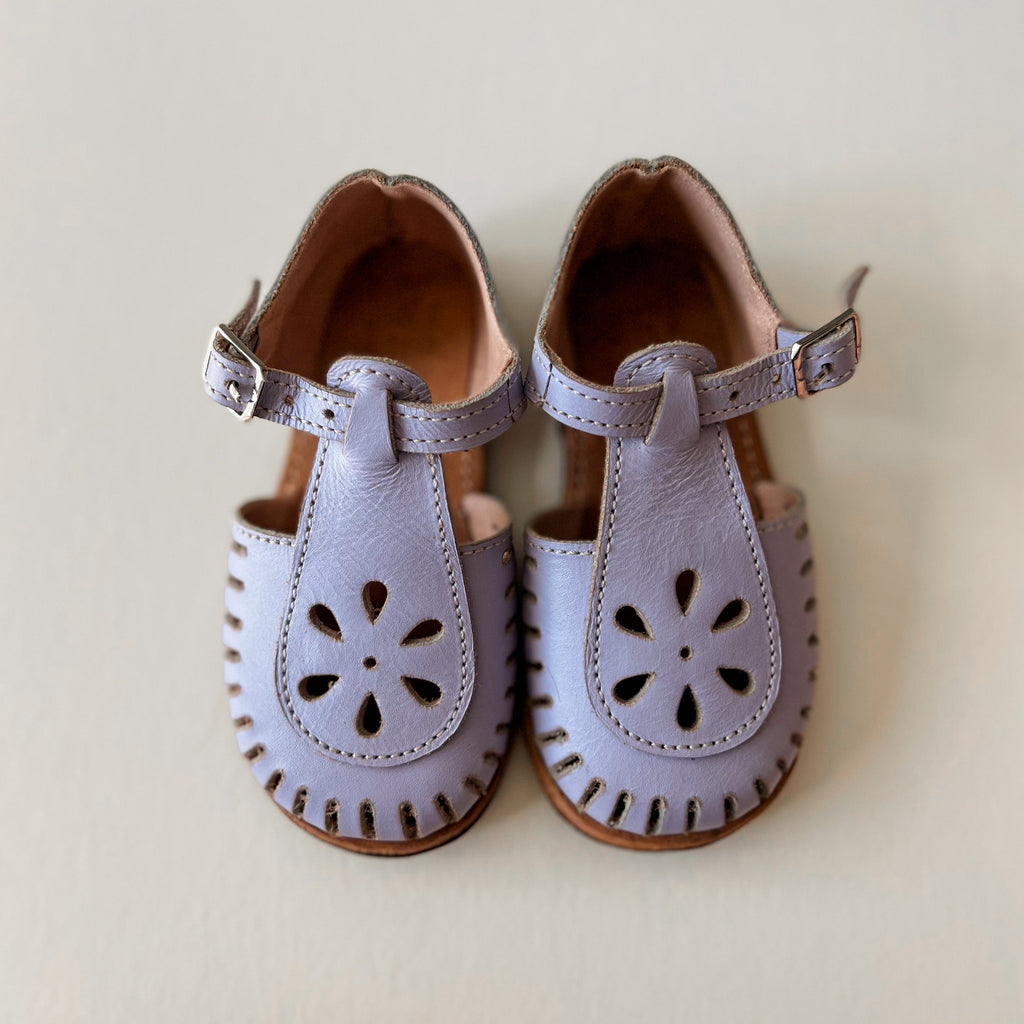 Lola Sandals  | Lilac Leather | Rubber Sole